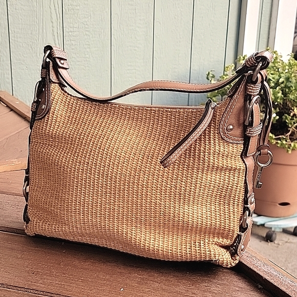 🍃 Fossil women's staw bag purse - Picture 2 of 6